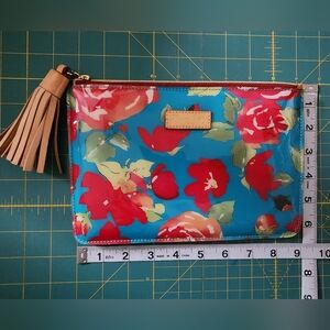 Dooney & Burke Blue Floral Clutch Wallet